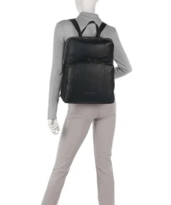 Circle Laptop-Rucksack 15″ fein genarbtes Rindsleder schwarz