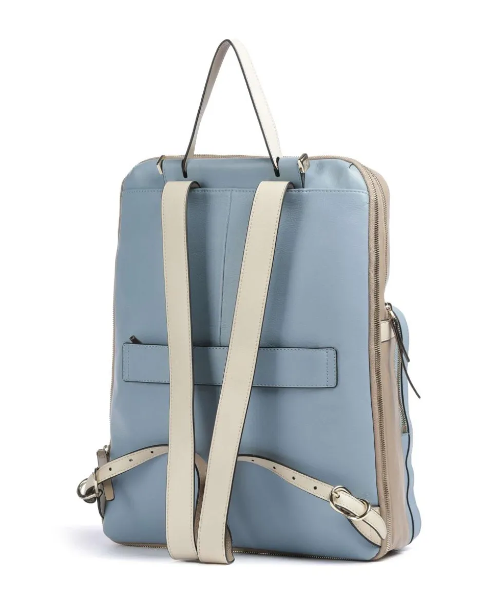 Circle Laptop-Rucksack 15″ fein genarbtes Rindsleder hellblau