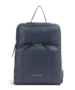 Circle Laptop-Rucksack 15″ fein genarbtes Rindsleder dunkelblau