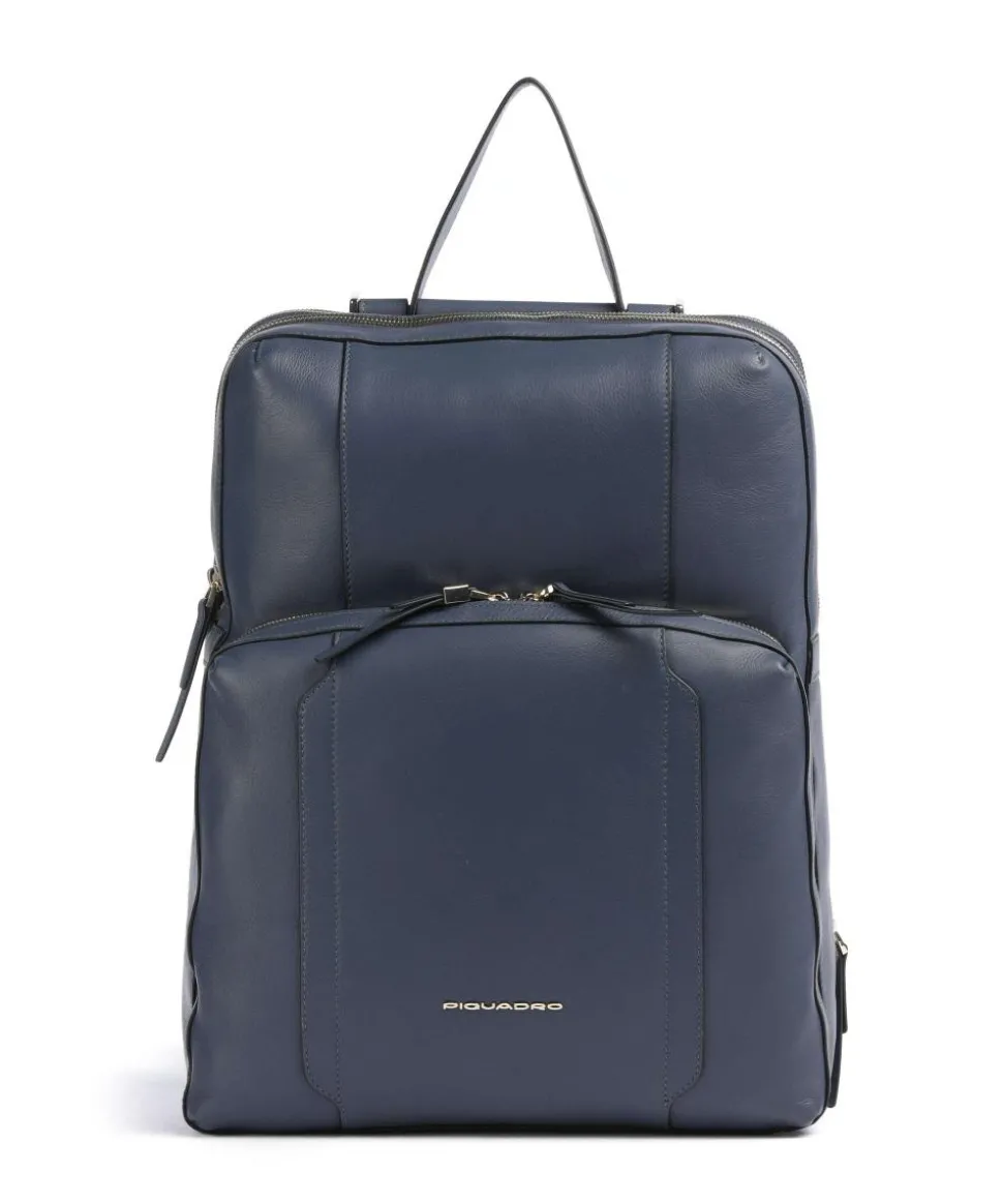 Circle Laptop-Rucksack 15″ fein genarbtes Rindsleder dunkelblau