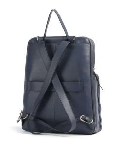 Circle Laptop-Rucksack 15″ fein genarbtes Rindsleder dunkelblau