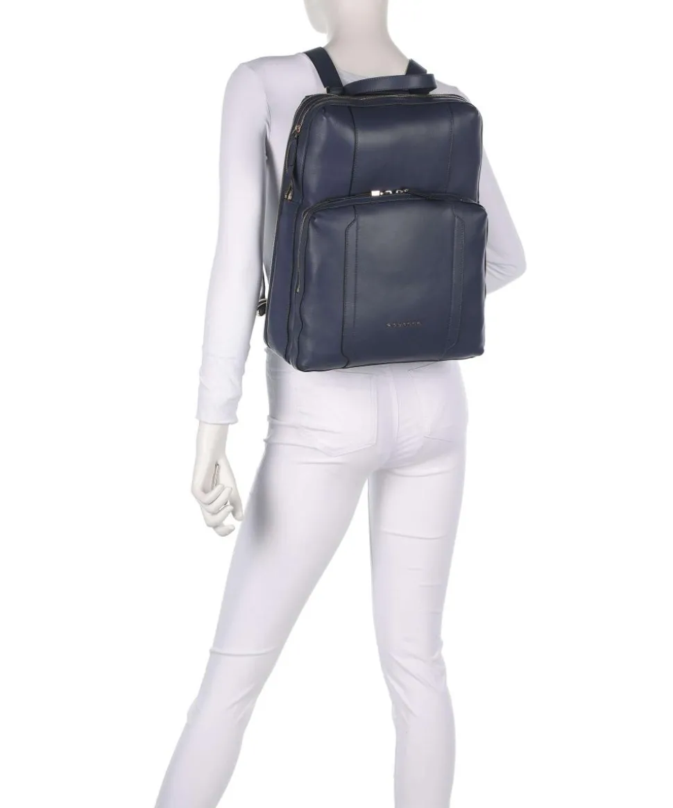 Circle Laptop-Rucksack 15″ fein genarbtes Rindsleder dunkelblau