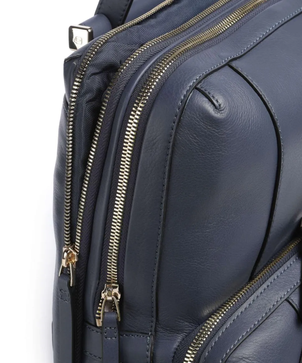 Circle Laptop-Rucksack 15″ fein genarbtes Rindsleder dunkelblau