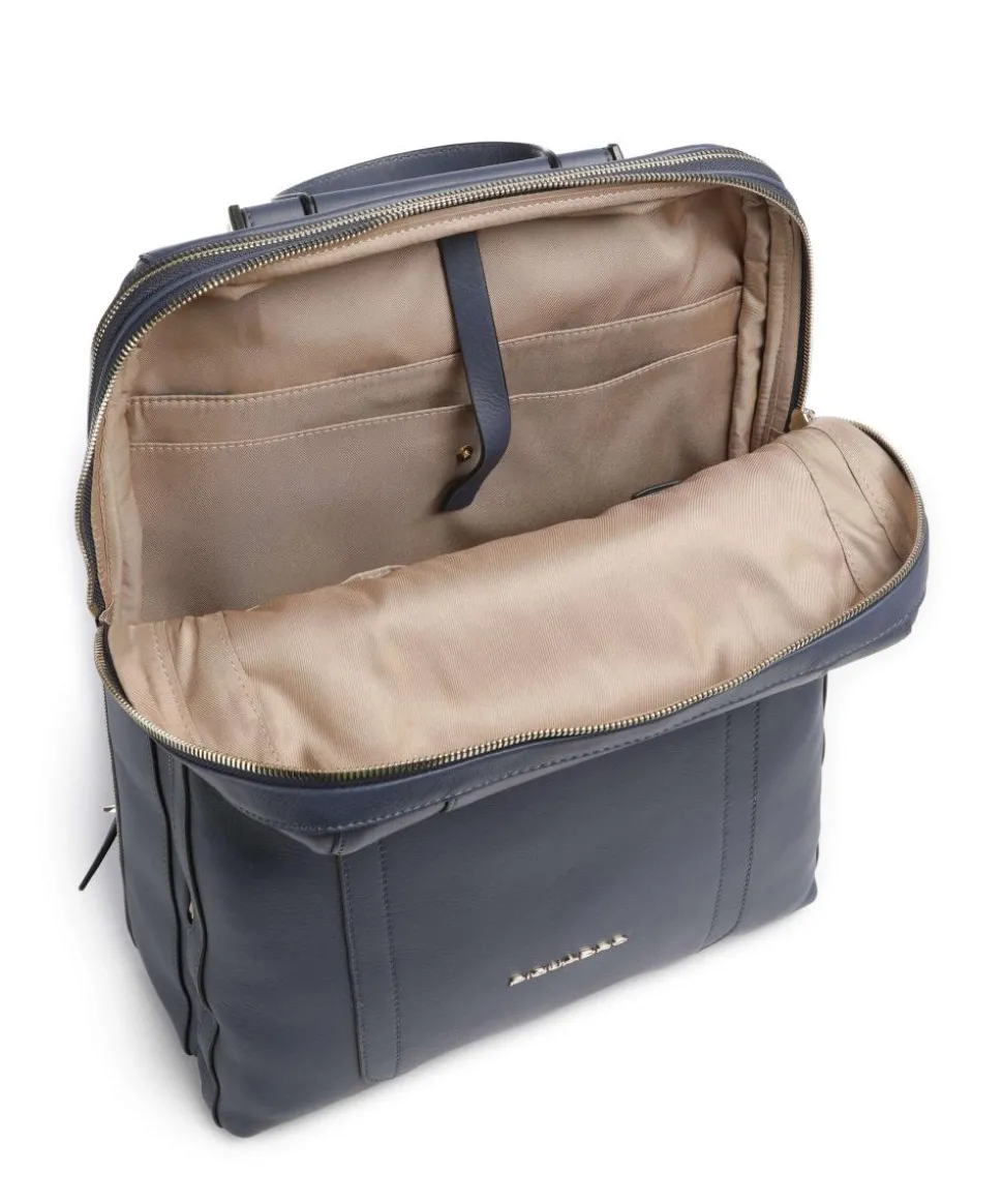 Circle Laptop-Rucksack 15″ fein genarbtes Rindsleder dunkelblau