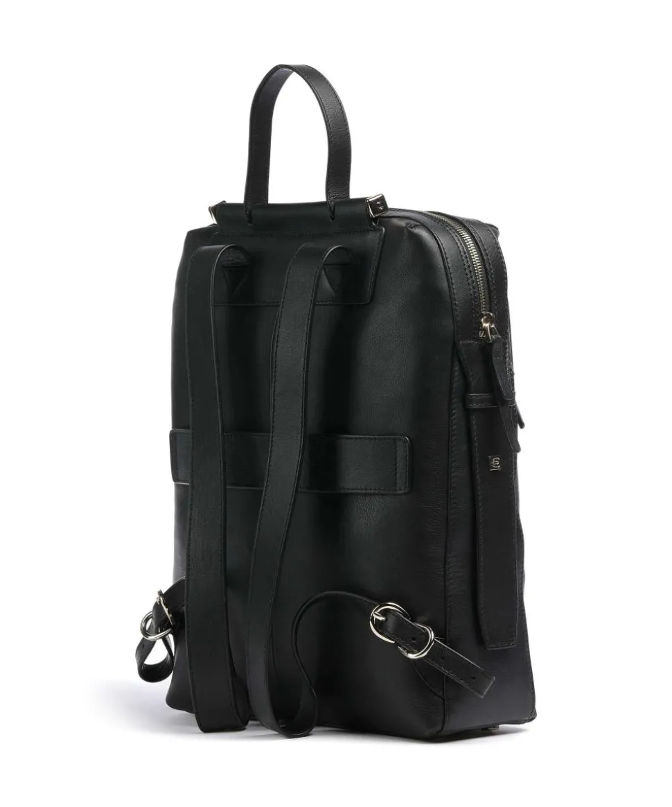 Circle Laptop-Rucksack 14″ genarbtes Rindsleder schwarz