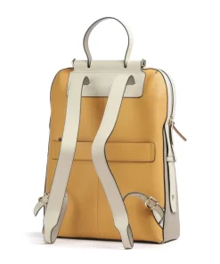 Circle Laptop-Rucksack 14″ genarbtes Rindsleder ocker