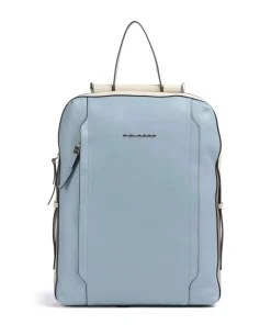 Circle Laptop-Rucksack 14″ genarbtes Rindsleder hellblau