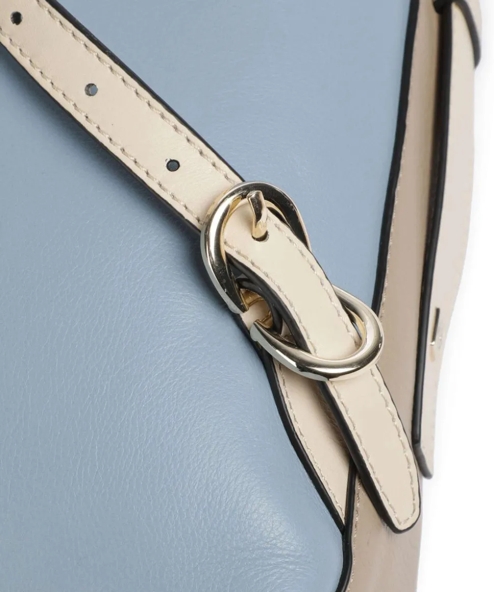 Circle Laptop-Rucksack 14″ genarbtes Rindsleder hellblau