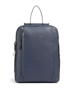 Circle Laptop-Rucksack 14″ genarbtes Rindsleder dunkelblau