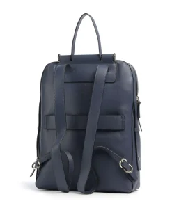 Circle Laptop-Rucksack 14″ genarbtes Rindsleder dunkelblau