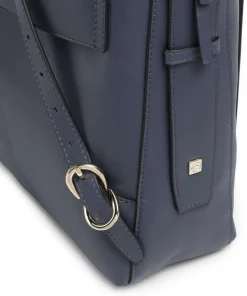 Circle Laptop-Rucksack 14″ genarbtes Rindsleder dunkelblau