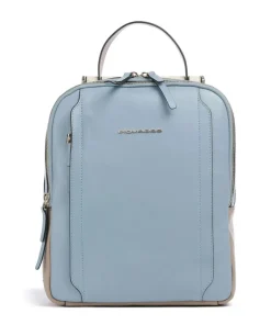 Circle RFID Rucksack Leder hellblau