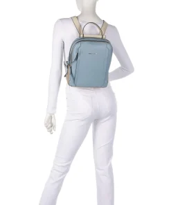 Circle RFID Rucksack Leder hellblau