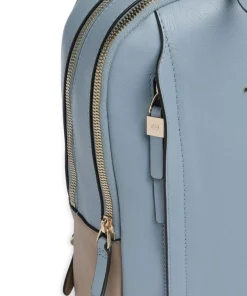 Circle RFID Rucksack Leder hellblau