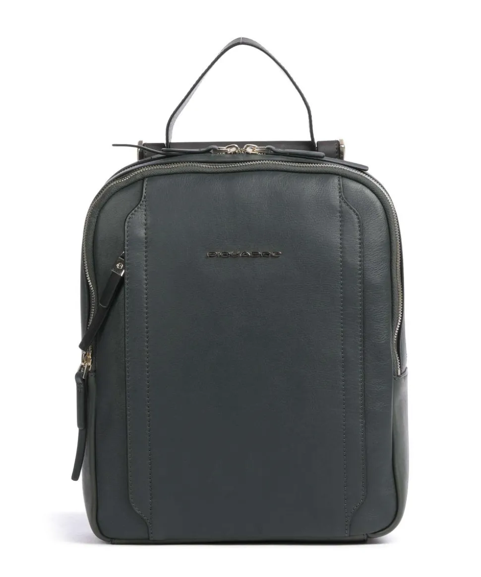 Circle RFID Rucksack Leder dunkelgrün