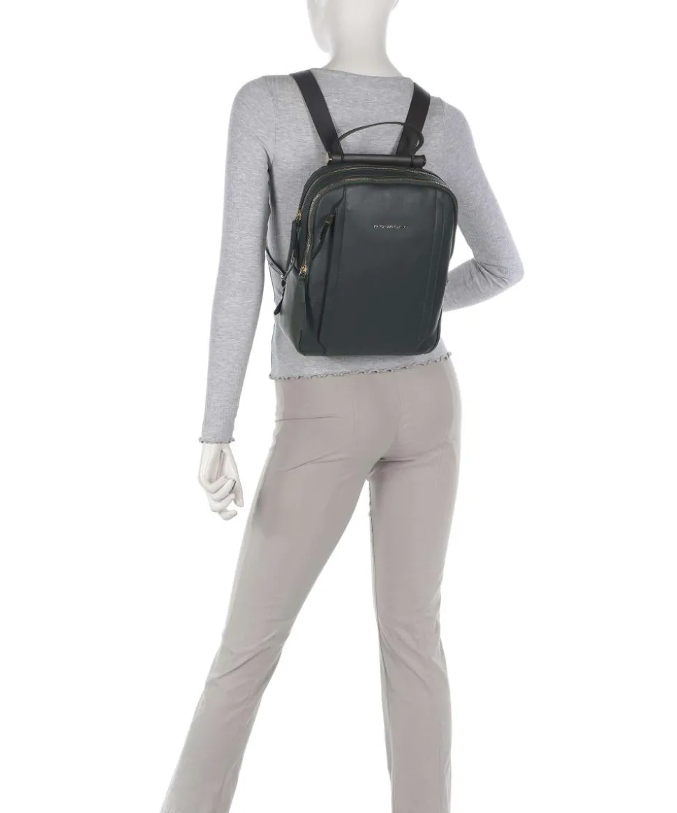 Circle RFID Rucksack Leder dunkelgrün