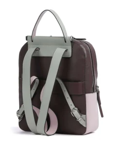 Circle RFID Rucksack Leder aubergine