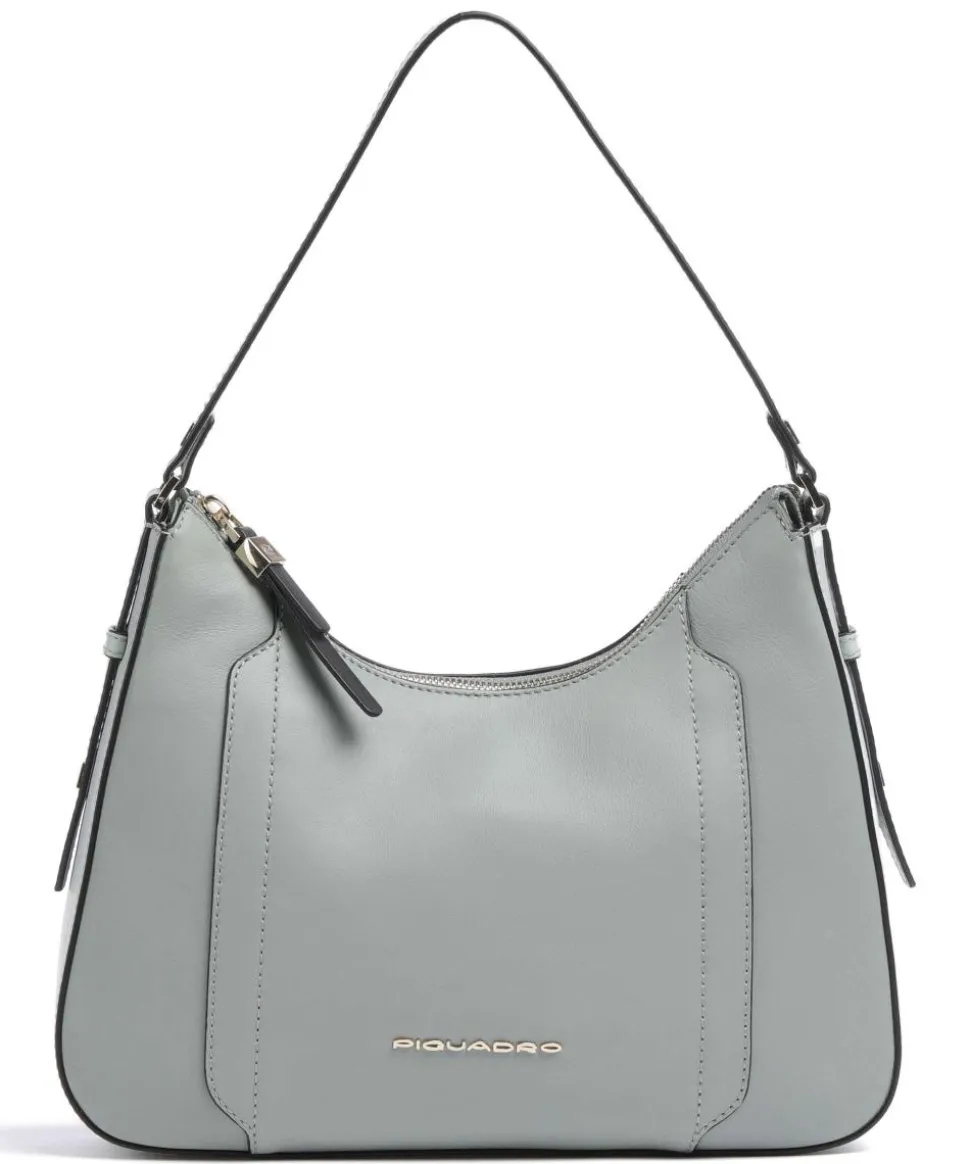 Circle Schultertasche fein genarbtes Rindsleder mintgrün