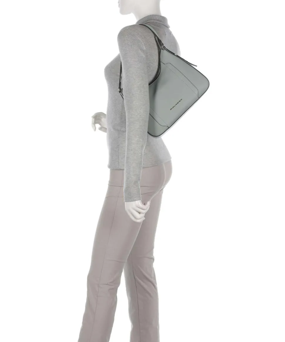 Circle Schultertasche fein genarbtes Rindsleder mintgrün