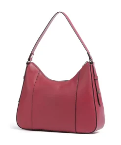 Circle Schultertasche fein genarbtes Rindsleder rot