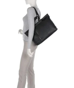 Circle Shopper 15″ fein genarbtes Rindsleder schwarz