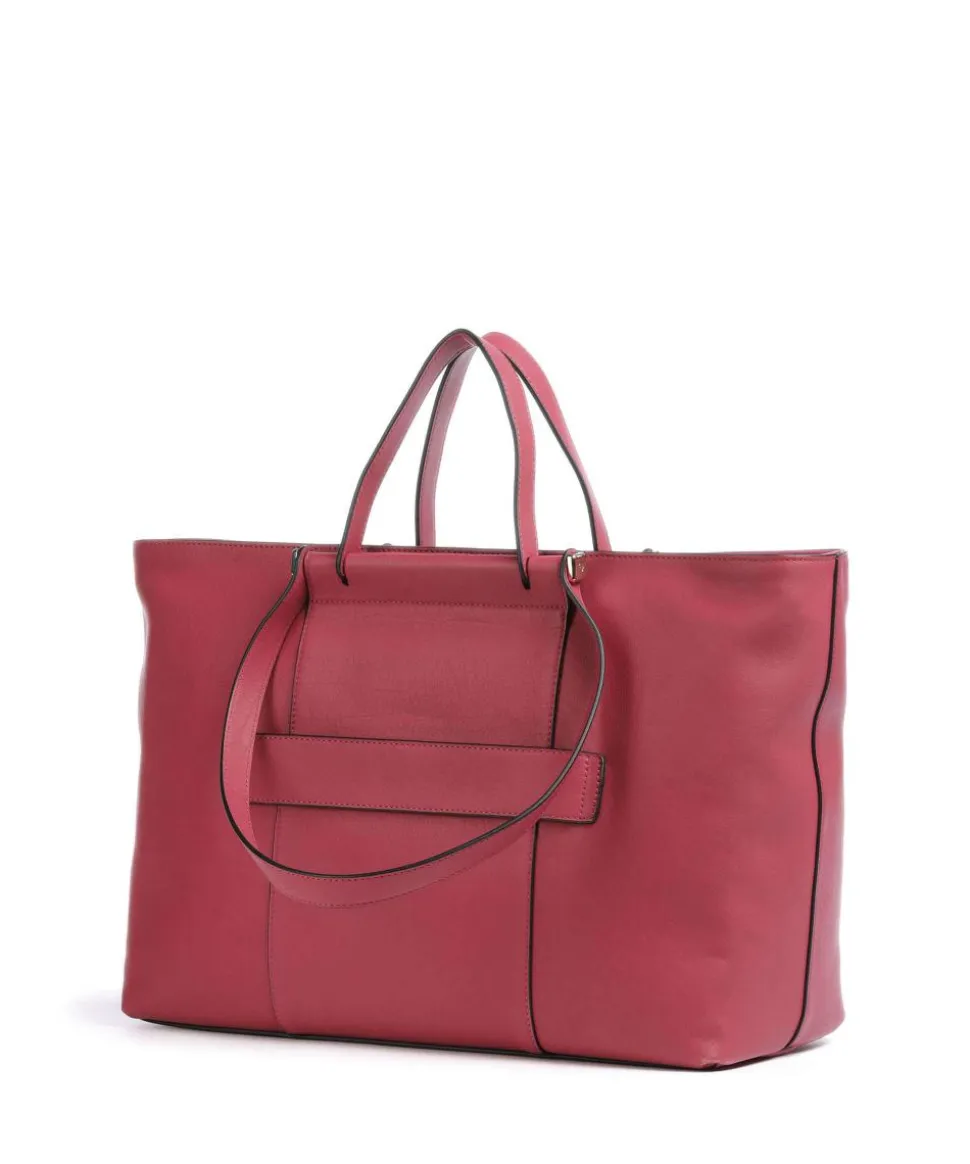 Circle Shopper 15″ fein genarbtes Rindsleder fuchsia