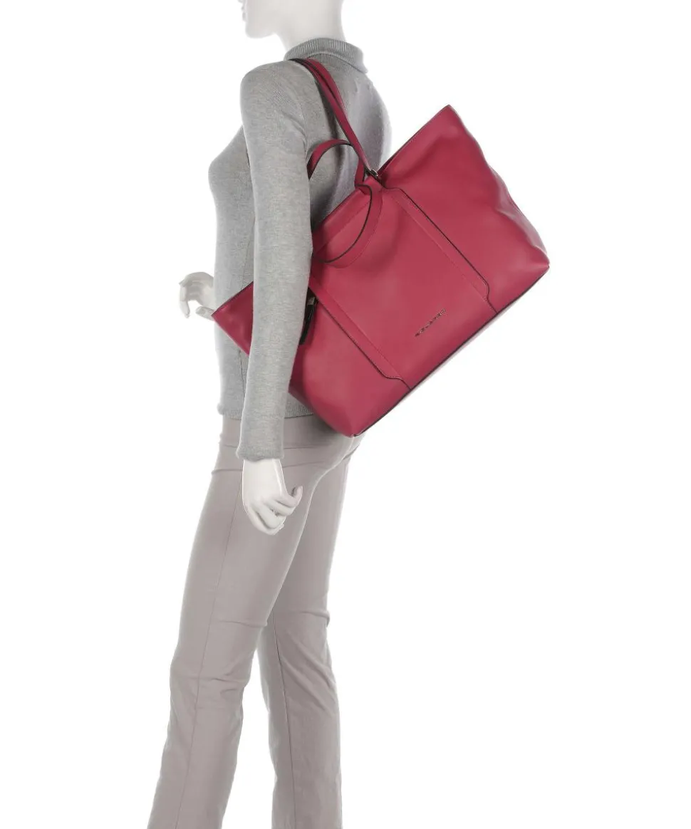 Circle Shopper 15″ fein genarbtes Rindsleder fuchsia