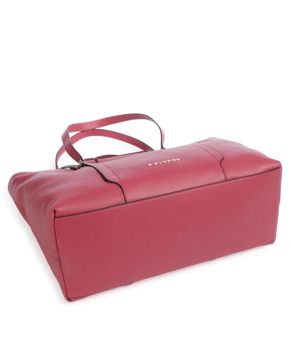 Circle Shopper 15″ fein genarbtes Rindsleder fuchsia