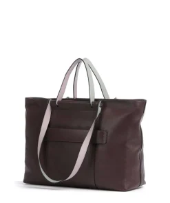 Circle Shopper 15″ fein genarbtes Rindsleder aubergine