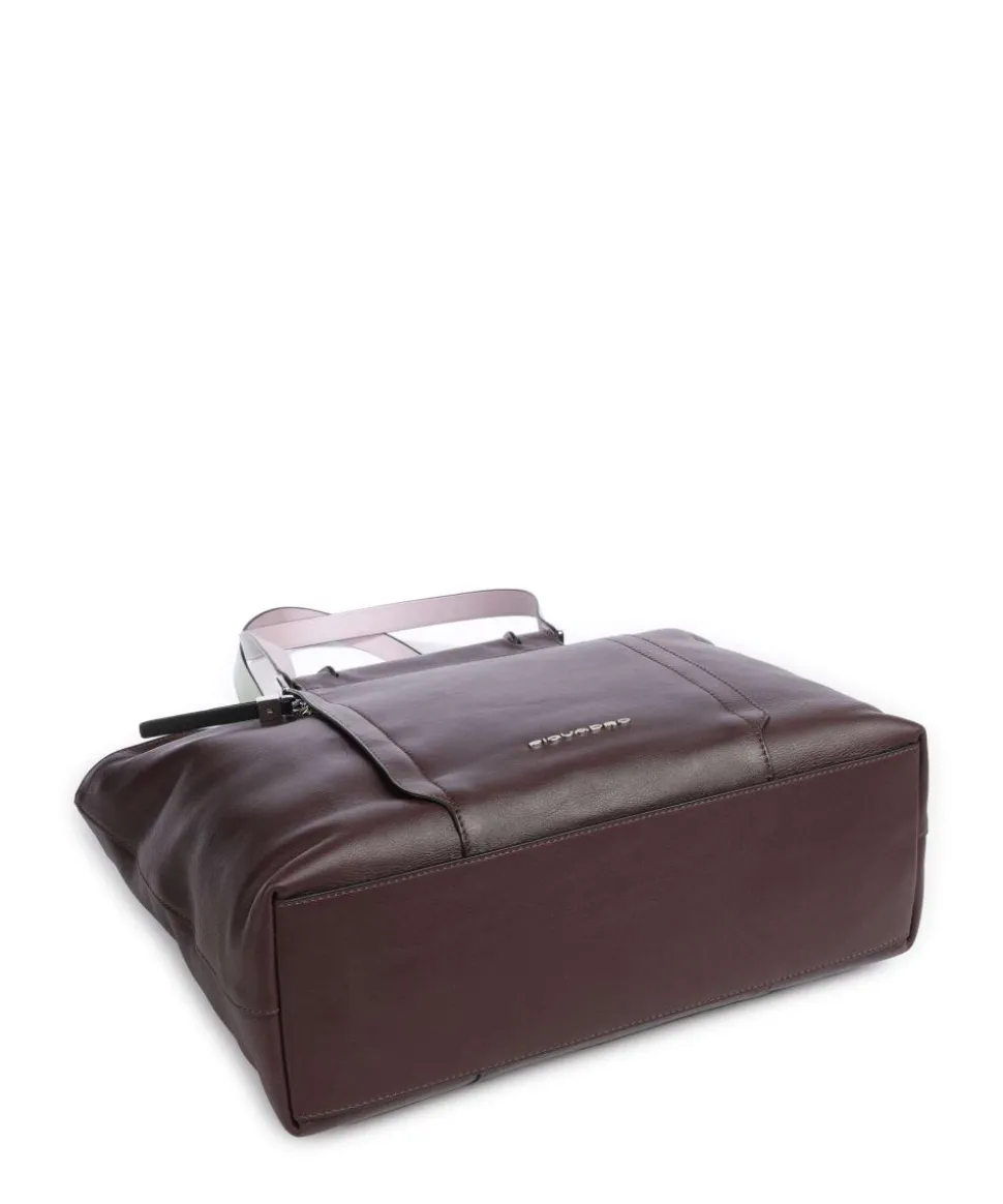 Circle Shopper 15″ fein genarbtes Rindsleder aubergine