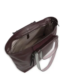 Circle Shopper 15″ fein genarbtes Rindsleder aubergine