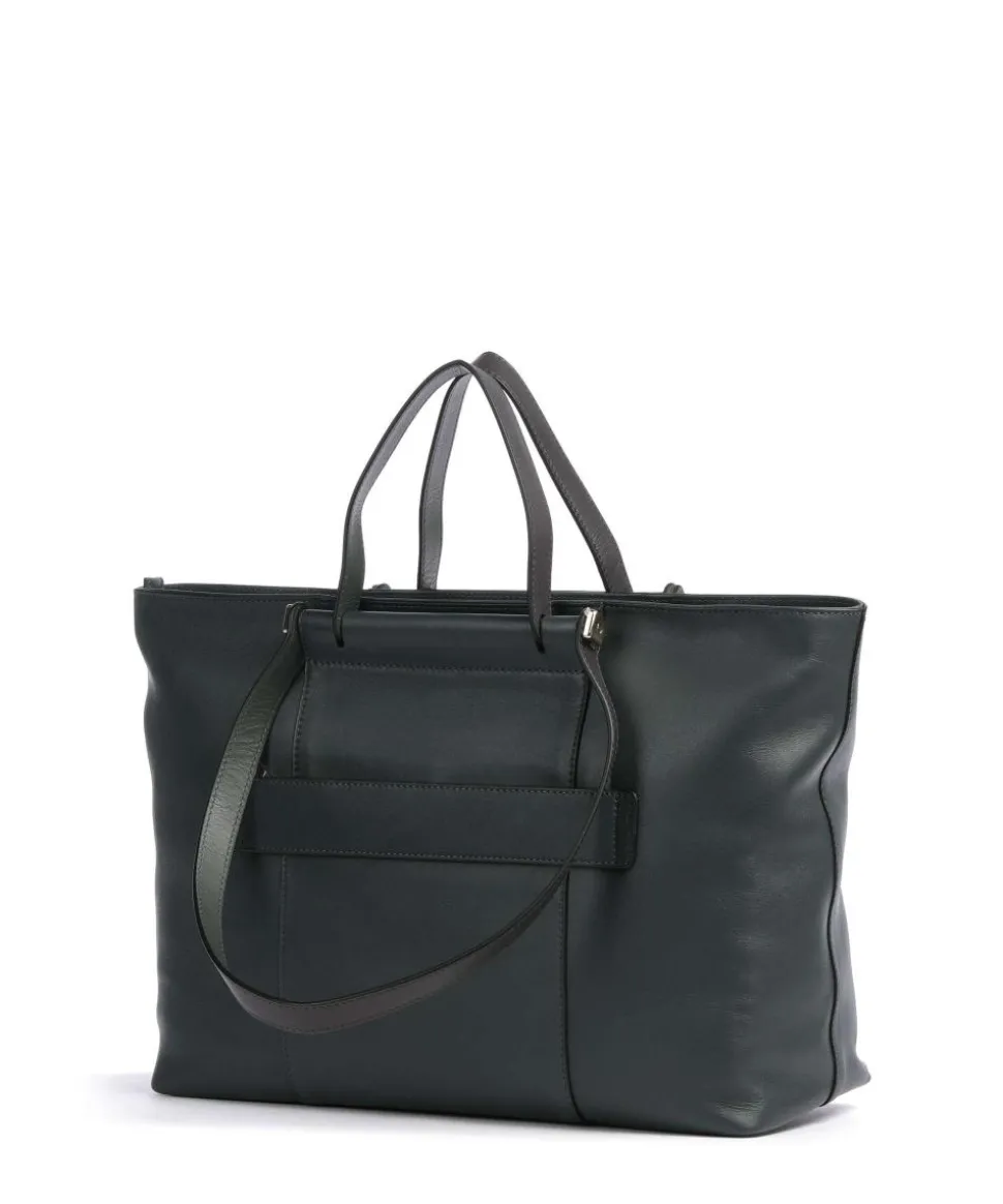 Circle Shopper 15″ fein genarbtes Rindsleder dunkelgrün