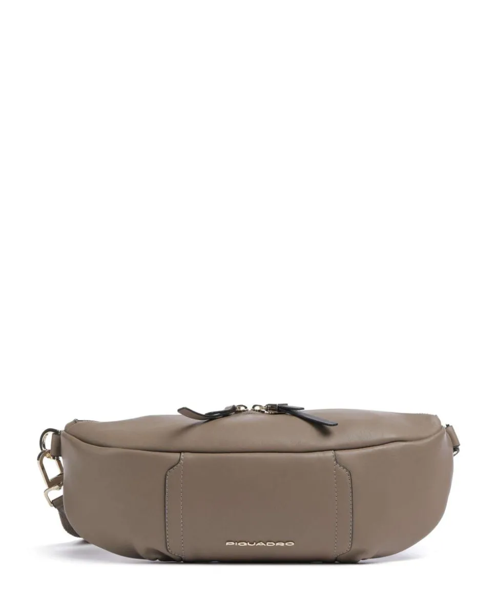 Circle Umhängetasche fein genarbtes Rindsleder taupe