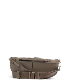 Circle Umhängetasche fein genarbtes Rindsleder taupe