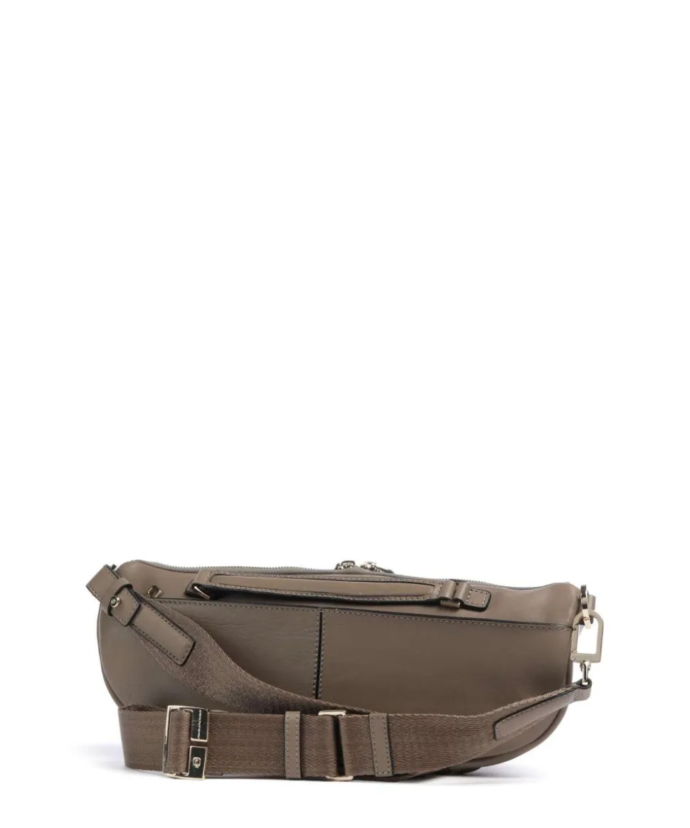 Circle Umhängetasche fein genarbtes Rindsleder taupe