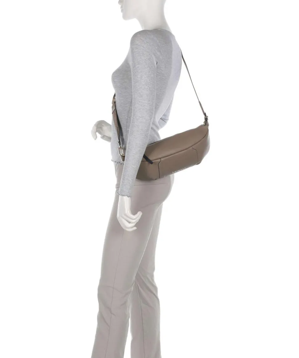 Circle Umhängetasche fein genarbtes Rindsleder taupe