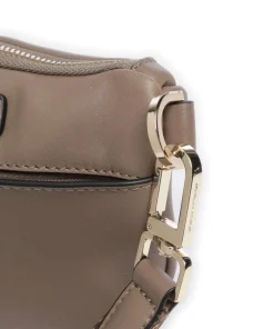 Circle Umhängetasche fein genarbtes Rindsleder taupe