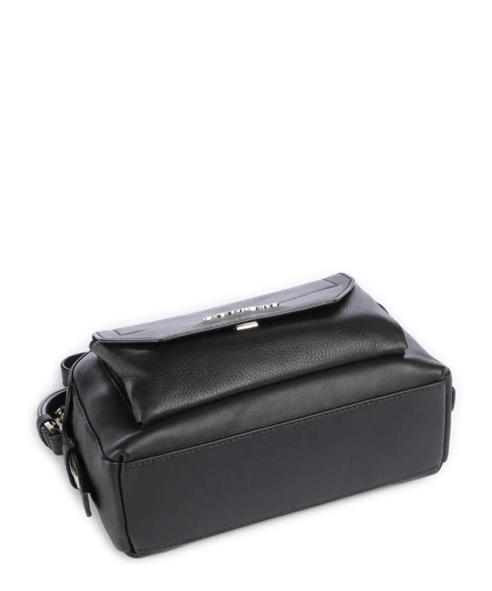 Circle Umhängetasche fein genarbtes Rindsleder schwarz