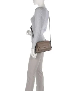 Circle Umhängetasche fein genarbtes Rindsleder taupe