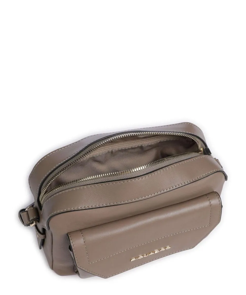 Circle Umhängetasche fein genarbtes Rindsleder taupe