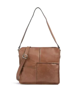 City Cowboy Ulani Schultertasche fein genarbtes Leder cognac