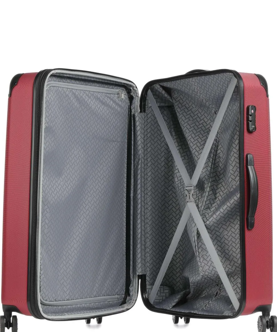 City 4-Rollen Trolley rot 77 cm