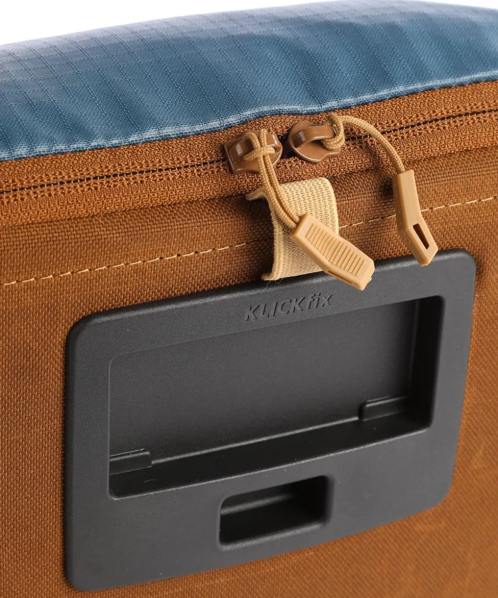 CityBox Lenkertasche recyceltes Polyester blau/braun