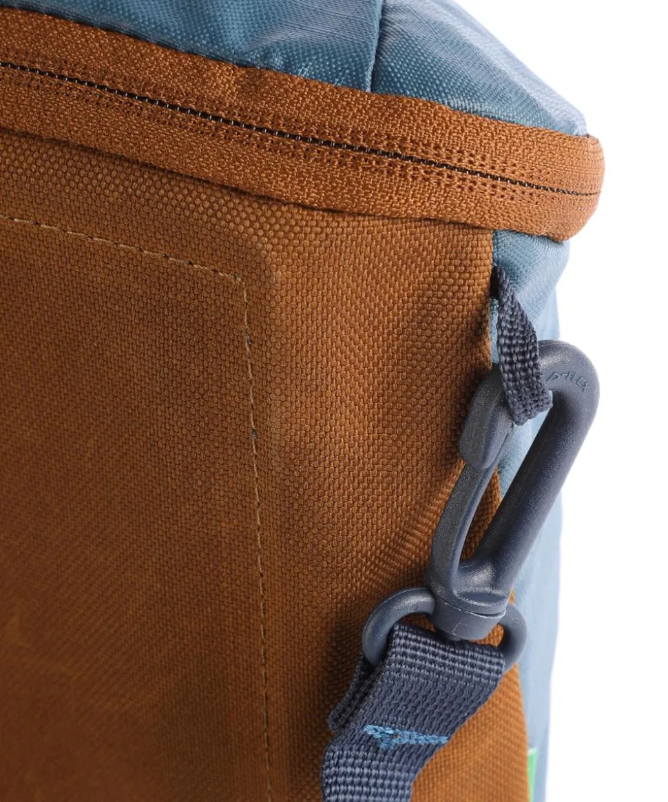 CityBox Lenkertasche recyceltes Polyester blau/braun