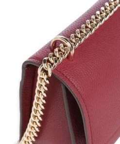 Claire Large Schultertasche genarbtes Rindsleder wein