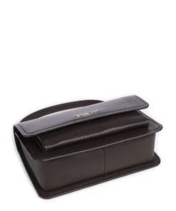 Claire Large Schultertasche genarbtes Rindsleder dunkelbraun