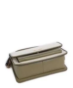 Claire Schultertasche Canvas beige/grün