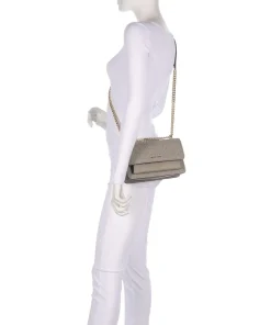 Claire Schultertasche Lederimitat taupe