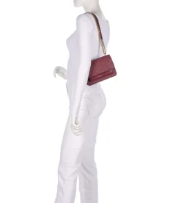 Claire Small Schultertasche Lederimitat wein