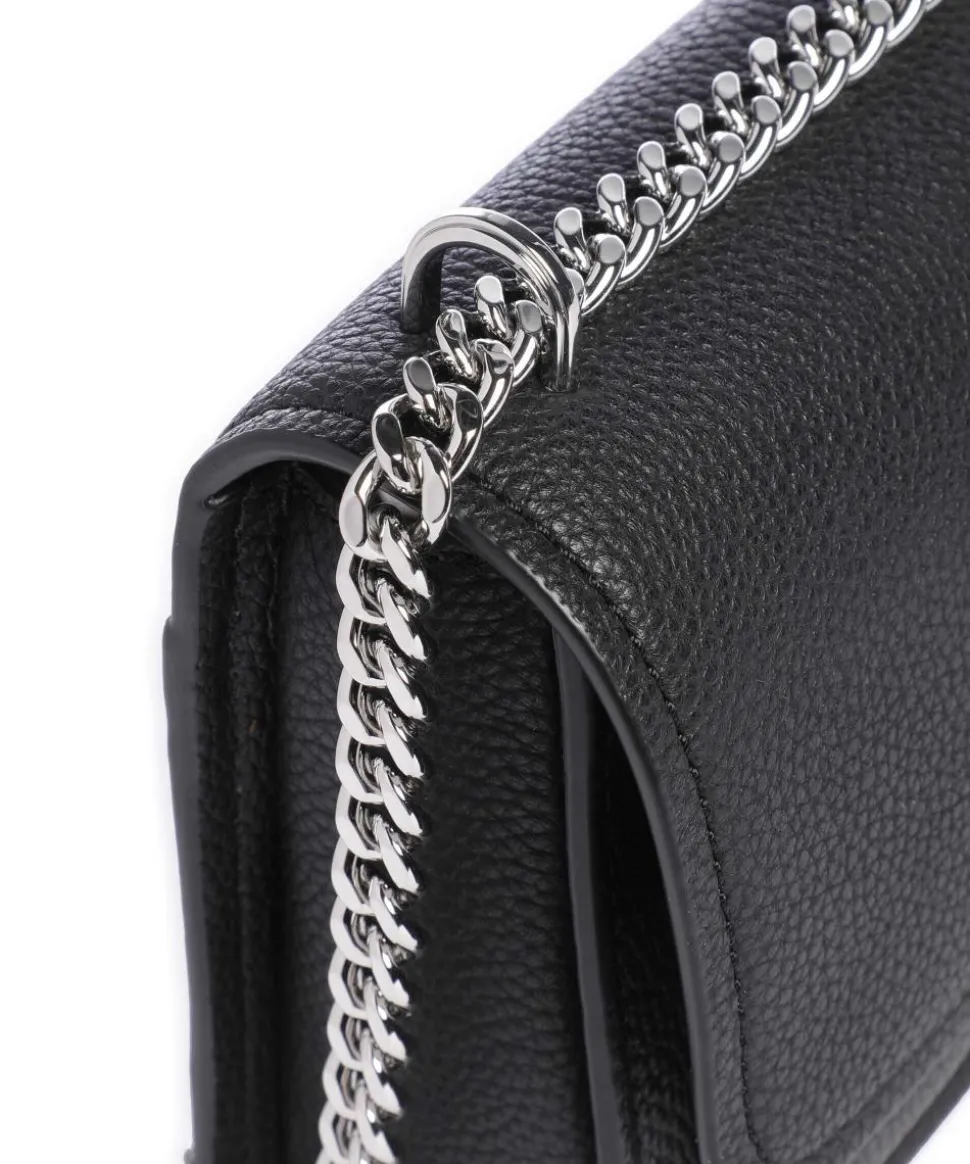 Claire Small Schultertasche genarbtes Rindsleder schwarz